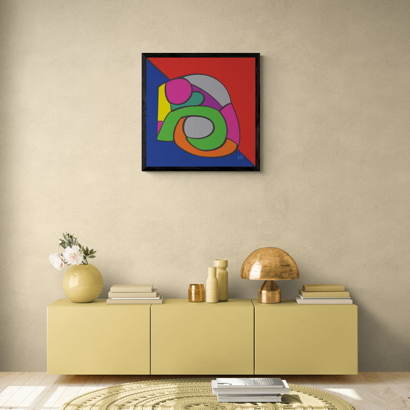 Red/Bleu Snail - Canvas