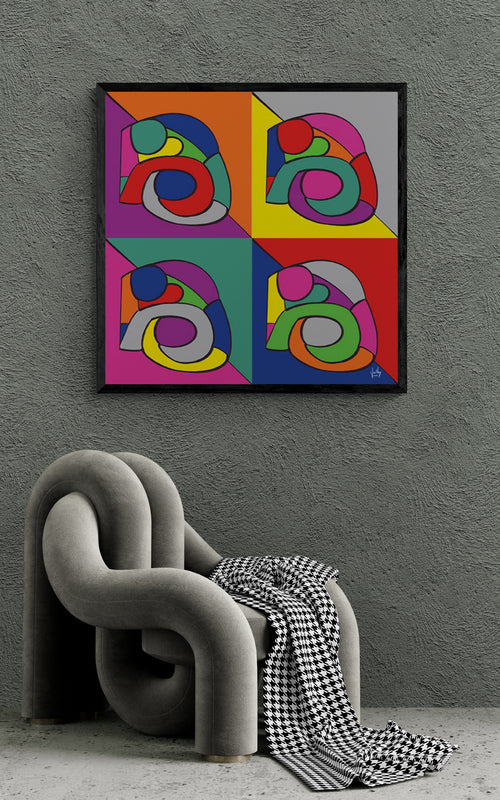 Snail, Andy Style - Unframed Canvas